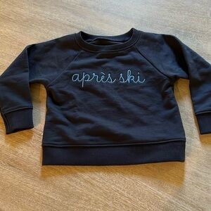 12/12 gorgeous NWOT French terry apres ski sweatshirt 6/12 months